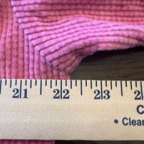 L.L. Bean women’s pink corduroy button down 3/4 sleeve shirt. XL. 100% cotton - Picture 3 of 8